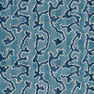 Corail Velvet Mediterranean 77131 by Schumacher Fabric