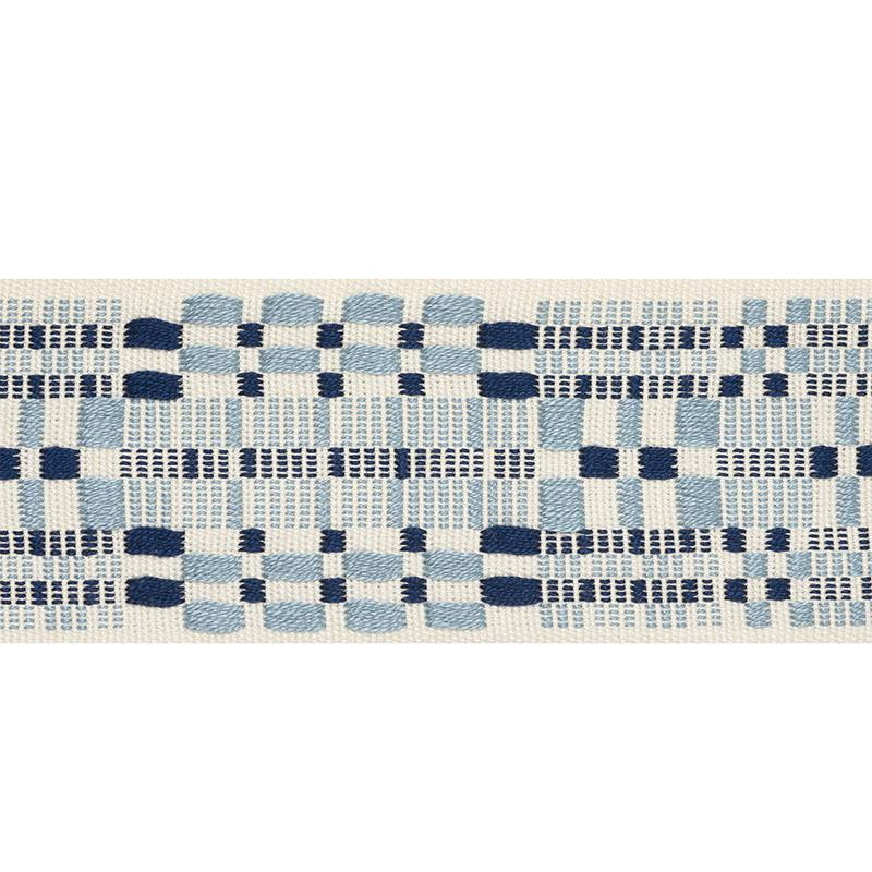 Brimfield Tape Blues 76950 by Schumacher Trim Folk Art 7.25" - Fabric Carolina -