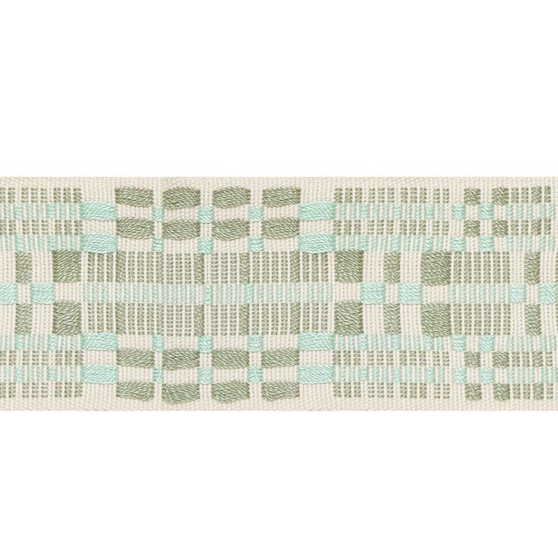 Brimfield Tape Sage 76952 by Schumacher Trim Folk Art 7.25" - Fabric Carolina -