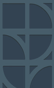 Shapes Dark Blue Curved Trellis Wallpaper by Eijffinger