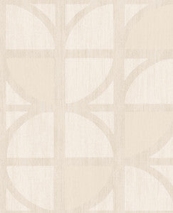 Tulip Cream Geometric Trellis Wallpaper by Eijffinger