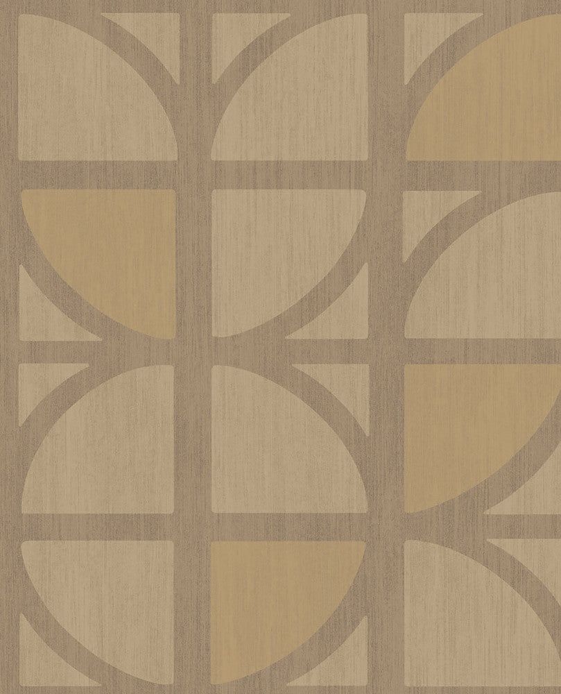 Tulip Gold Geometric Trellis Wallpaper by Eijffinger Bold Covers about 56.4 square feet 20.5-in by 33-ft long roll Unpasted 25.2 - Fabric Carolina -