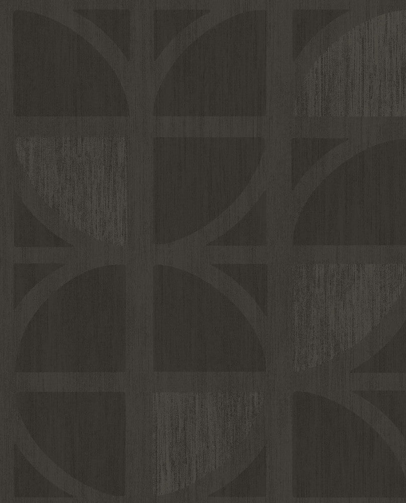 Tulip Chocolate Geometric Trellis Wallpaper by Eijffinger Bold Covers about 56.4 square feet 20.5-in by 33-ft long roll Unpasted 25.2 - Fabric Carolina -