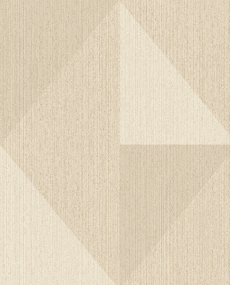 Diamond Khaki Tri-Tone Geometric Wallpaper by Eijffinger Bold Covers about 56.4 square feet 20.5-in by 33-ft long roll Unpasted 25.2 - Fabric Carolina -