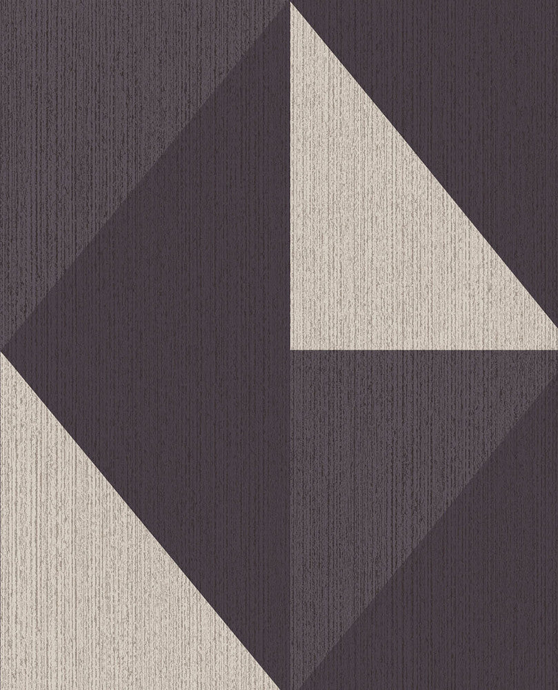 Diamond Black Tri-Tone Geometric Wallpaper by Eijffinger Bold Covers about 56.4 square feet 20.5-in by 33-ft long roll Unpasted 25.2 - Fabric Carolina -