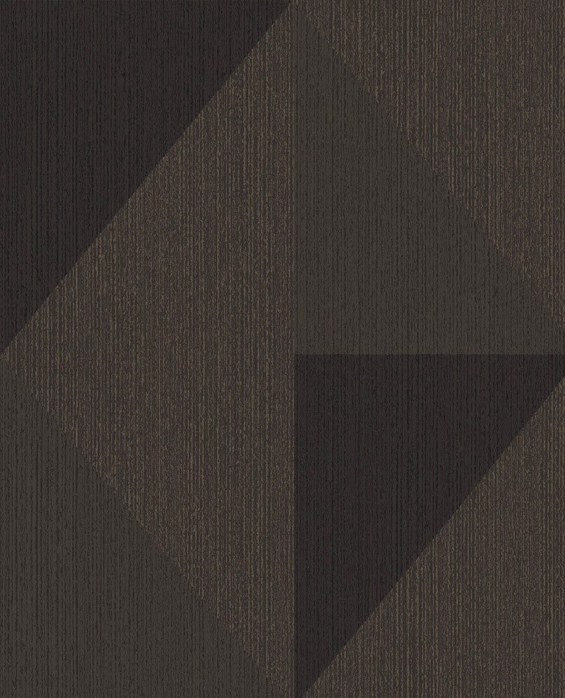 Diamond Bronze Tri-Tone Geometric Wallpaper by Eijffinger Bold Covers about 56.4 square feet 20.5-in by 33-ft long roll Unpasted 25.2 - Fabric Carolina -