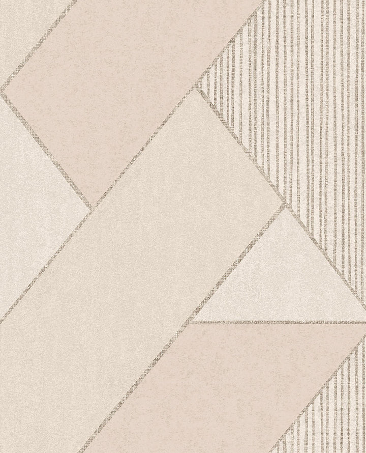Art Peach Glam Geometric Wallpaper by Eijffinger Bold Covers about 56.4 square feet 20.5-in by 33-ft long roll Unpasted 25.2 - Fabric Carolina -