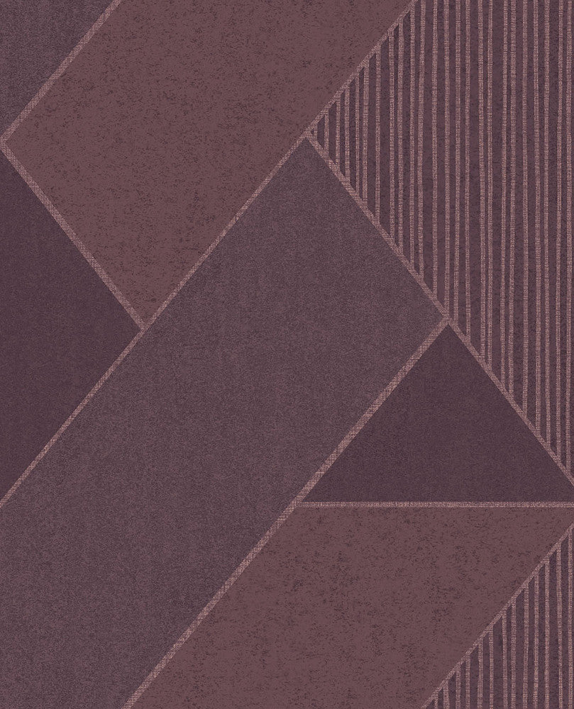 Art Plum Glam Geometric Wallpaper by Eijffinger Bold Covers about 56.4 square feet 20.5-in by 33-ft long roll Unpasted 25.2 - Fabric Carolina -