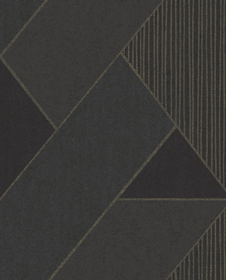 Art Dark Blue Glam Geometric Wallpaper by Eijffinger Bold Covers about 56.4 square feet 20.5-in by 33-ft long roll Unpasted 25.2 - Fabric Carolina -
