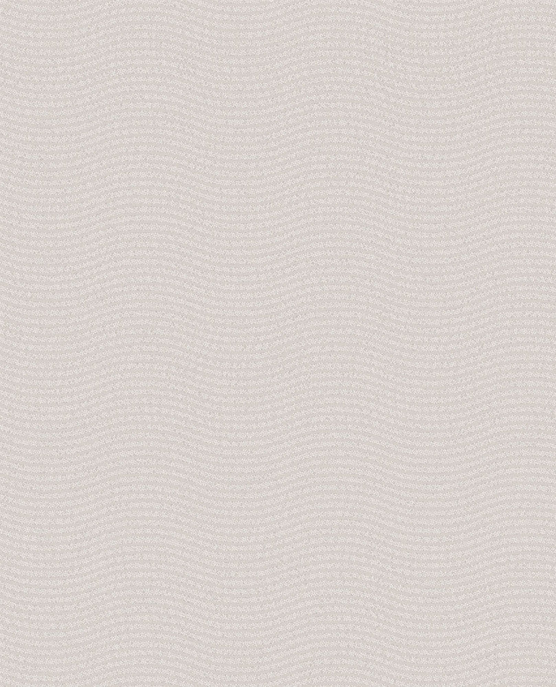 Curves Light Grey Glittering Waves Wallpaper by Eijffinger Bold Covers about 56.4 square feet 20.5-in by 33-ft long roll Unpasted 25.2 - Fabric Carolina -
