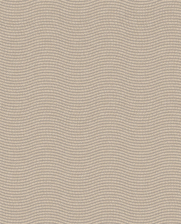 Curves Bronze Glittering Waves Wallpaper by Eijffinger Bold Covers about 56.4 square feet 20.5-in by 33-ft long roll Unpasted 25.2 - Fabric Carolina -