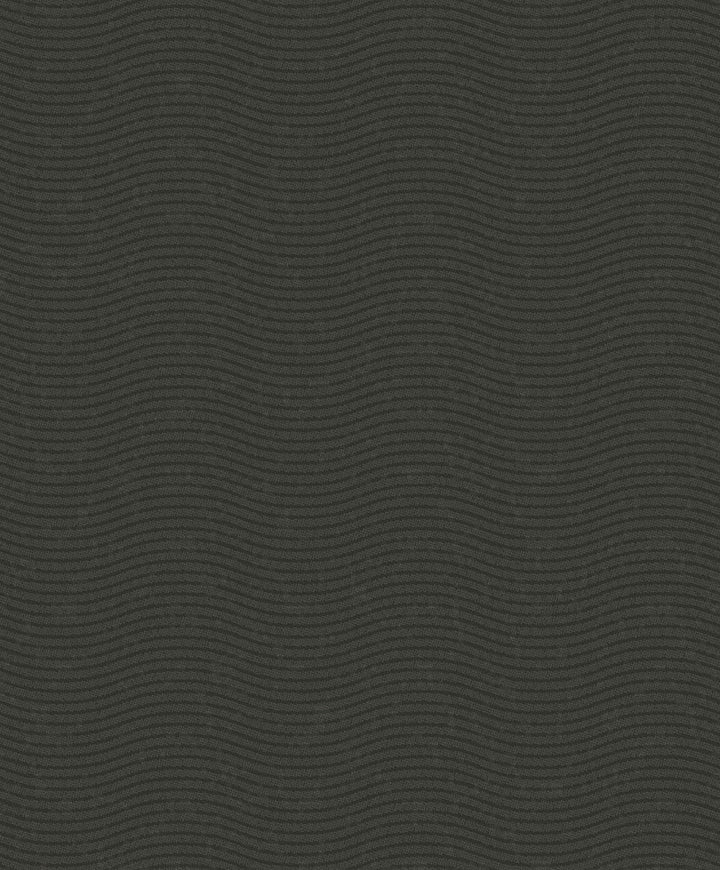 Curves Black Glittering Waves Wallpaper by Eijffinger Bold Covers about 56.4 square feet 20.5-in by 33-ft long roll Unpasted 25.2 - Fabric Carolina -