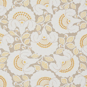Jackie Appliqu Embroidery Natural 77300 by Schumacher Fabric