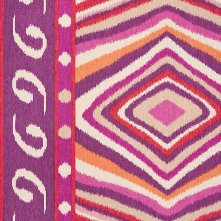 Terence Ikat Magenta 178581 by Schumacher Designer Fabric Johnson Hartig 27.0" - Swanky Fabrics -