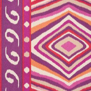 Terence Ikat Magenta 178581 by Schumacher Fabric