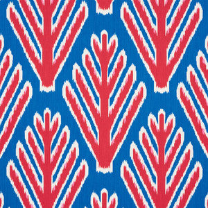 Bodhi Tree Blue & Red 178561 by Schumacher Fabric