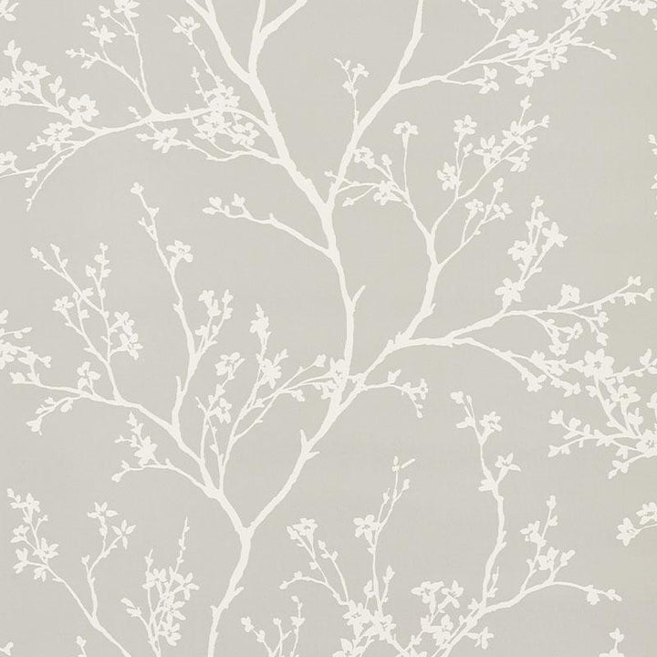 Twiggy Vinyl Soft Grey 5010152 by Schumacher Wallpaper Silver Lining Performance Wallcoverings 27.0" - Fabric Carolina -