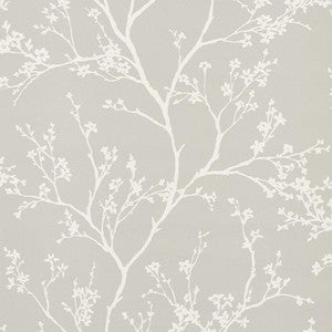 Twiggy Vinyl Soft Grey 5010152 by Schumacher Wallpaper
