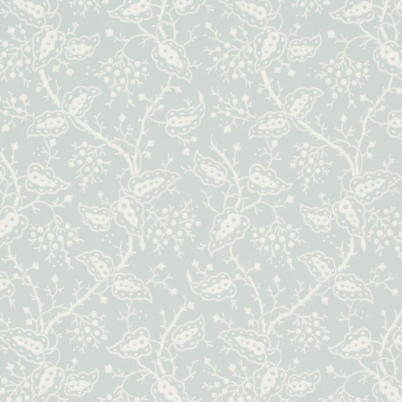 Darby Sky 5010180 by Schumacher Designer Wallpaper Wallflowers 6.75" - Swanky Fabrics -
