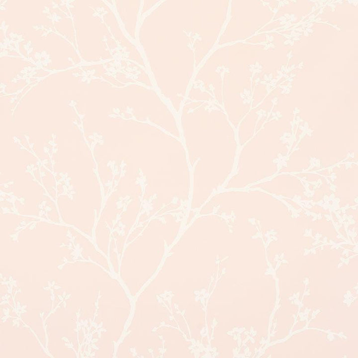 Twiggy Vinyl Blush 5010151 by Schumacher Wallpaper Silver Lining Performance Wallcoverings 27.0" - Fabric Carolina -