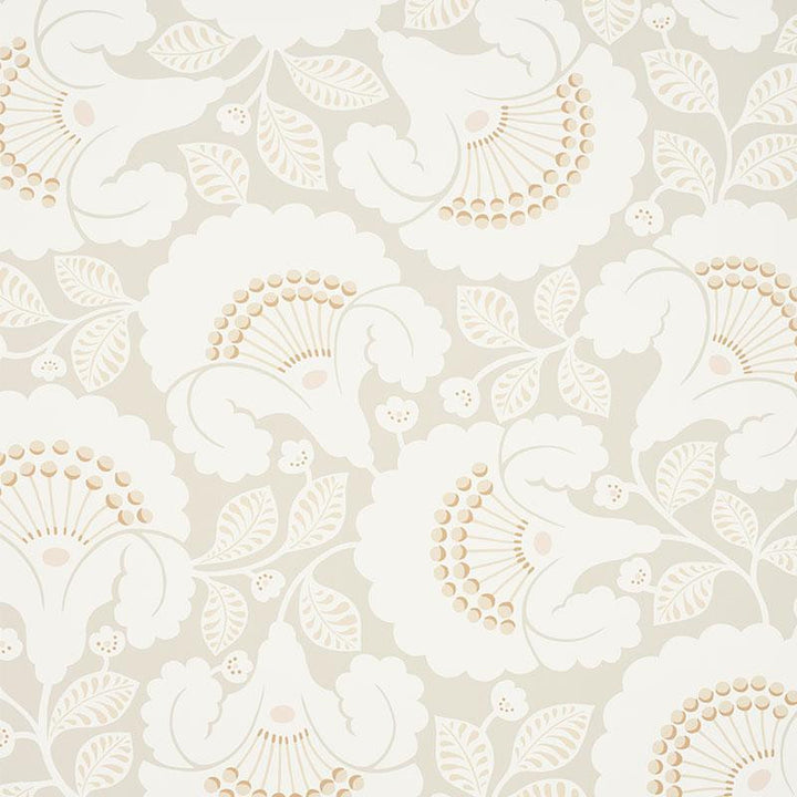 Jackie Neutral 5010372 by Schumacher Wallpaper Wallflowers 27.0" - Fabric Carolina -