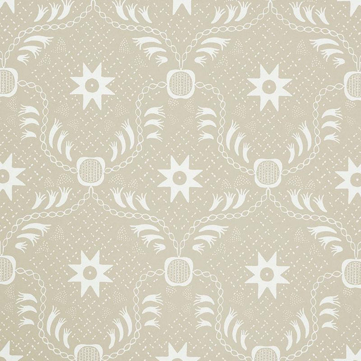 Lancaster Sand 5010081 by Schumacher Wallpaper New Americana 6.75" - Fabric Carolina -