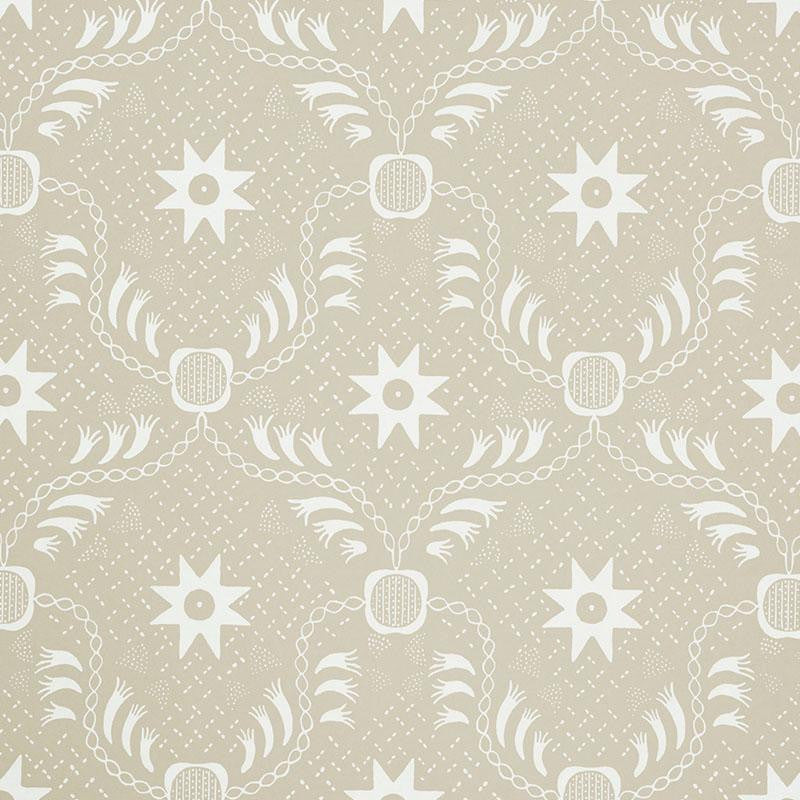 Lancaster Sand 5010081 by Schumacher Designer Wallpaper New Americana 6.75" - Swanky Fabrics -