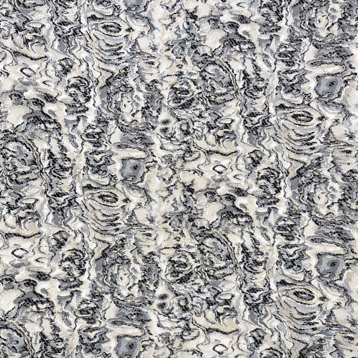 Le Krisel Black by Europatex Fabric Le Krisel 100% Polyester 15.00" H, 7.00" V 118.00 inches - Fabric Carolina -