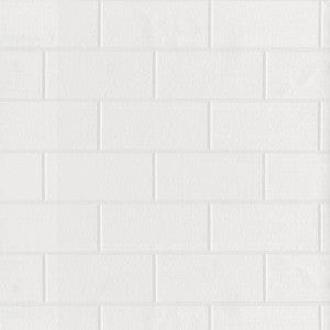 Galley White Subway Tile Paintable Wallpaper by Brewster