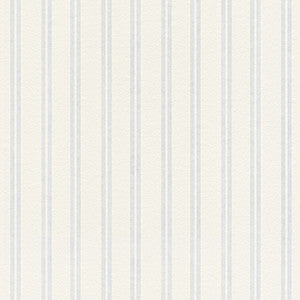 Elliott White Paintble Stripe Wallpaper by Brewster