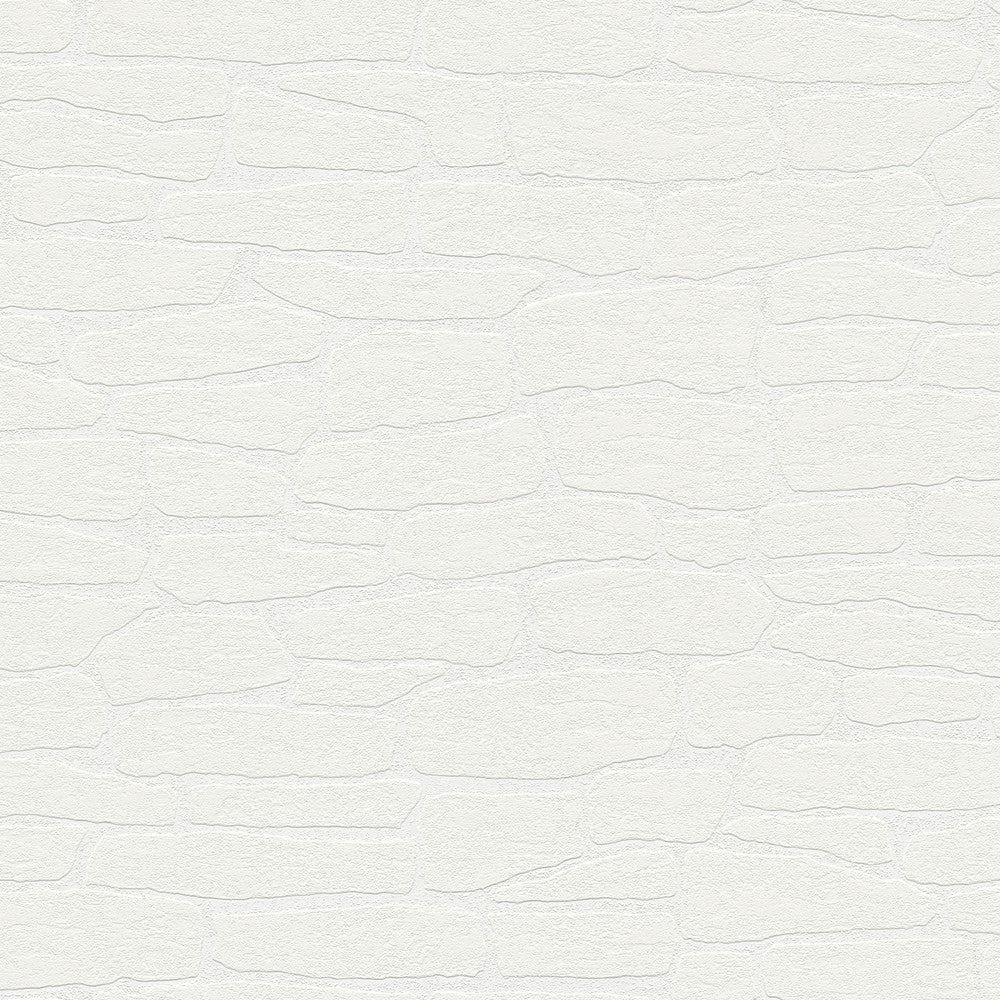 Pieter White Stone Paintable Wallpaper by Brewster PaintWorks Covers about 57.5 square feet 20.9-in by 33-ft long roll Unpasted 25.2 - Fabric Carolina -