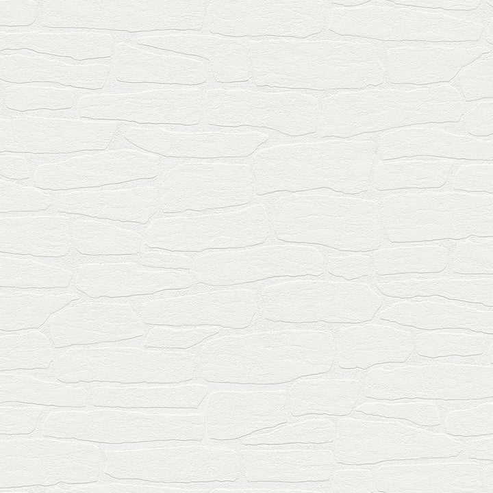 Pieter White Stone Paintable Wallpaper by Brewster PaintWorks Covers about 57.5 square feet 20.9-in by 33-ft long roll Unpasted 25.2 - Fabric Carolina -
