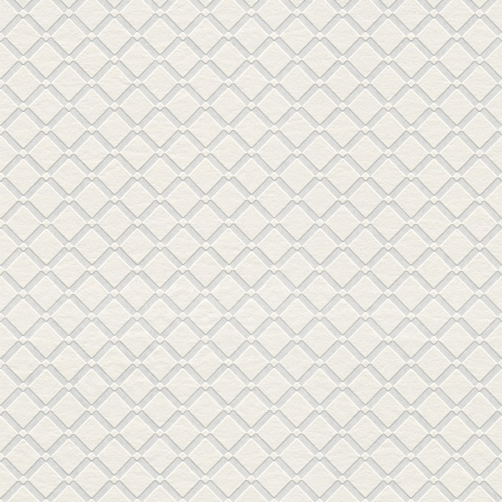 Armin White Diamond Trellis Paintable Wallpaper by Brewster PaintWorks Covers about 57.5 square feet 20.9-in by 33-ft long roll Unpasted 2.5 - Fabric Carolina -