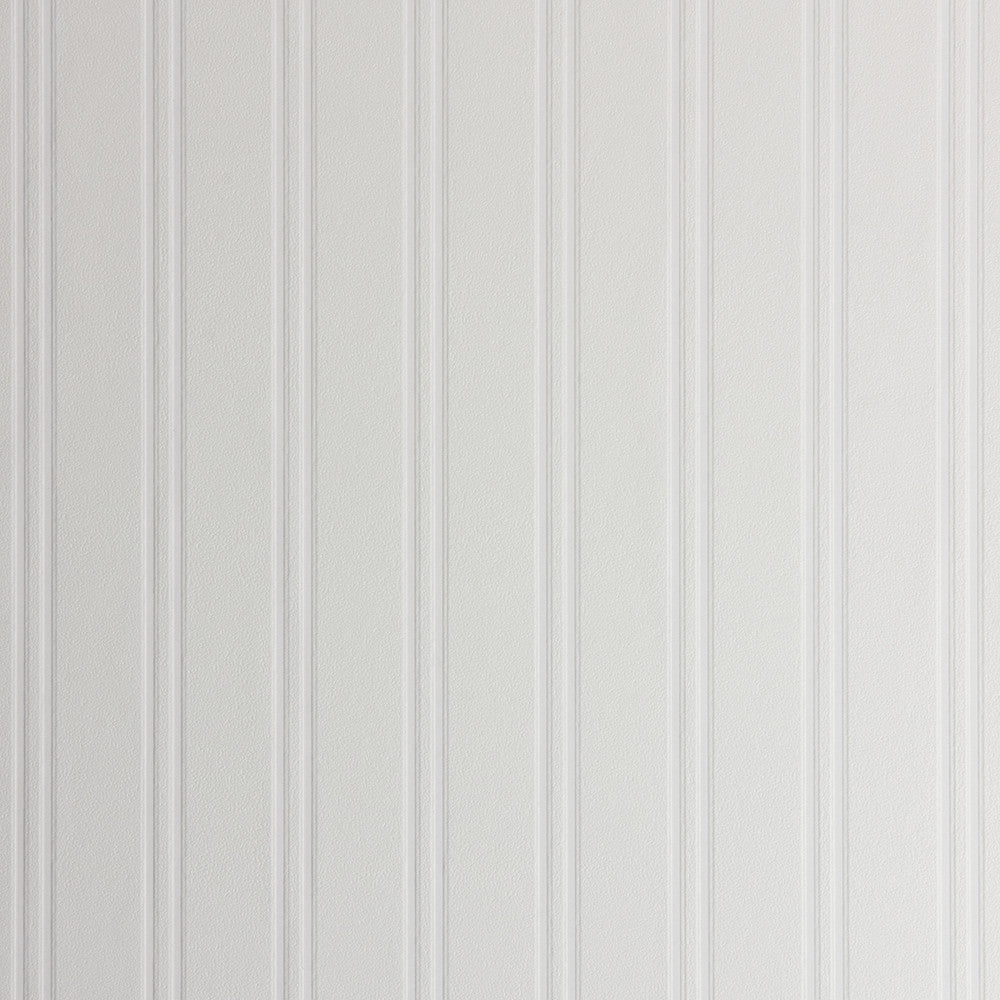 Murph White Beadboard Paintable Wallpaper by Brewster PaintWorks Covers about 57.5 square feet 20.9-in by 33-ft long roll Prepasted 0 - Fabric Carolina -