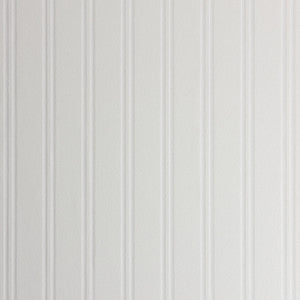 Murph White Beadboard Paintable Wallpaper by Brewster