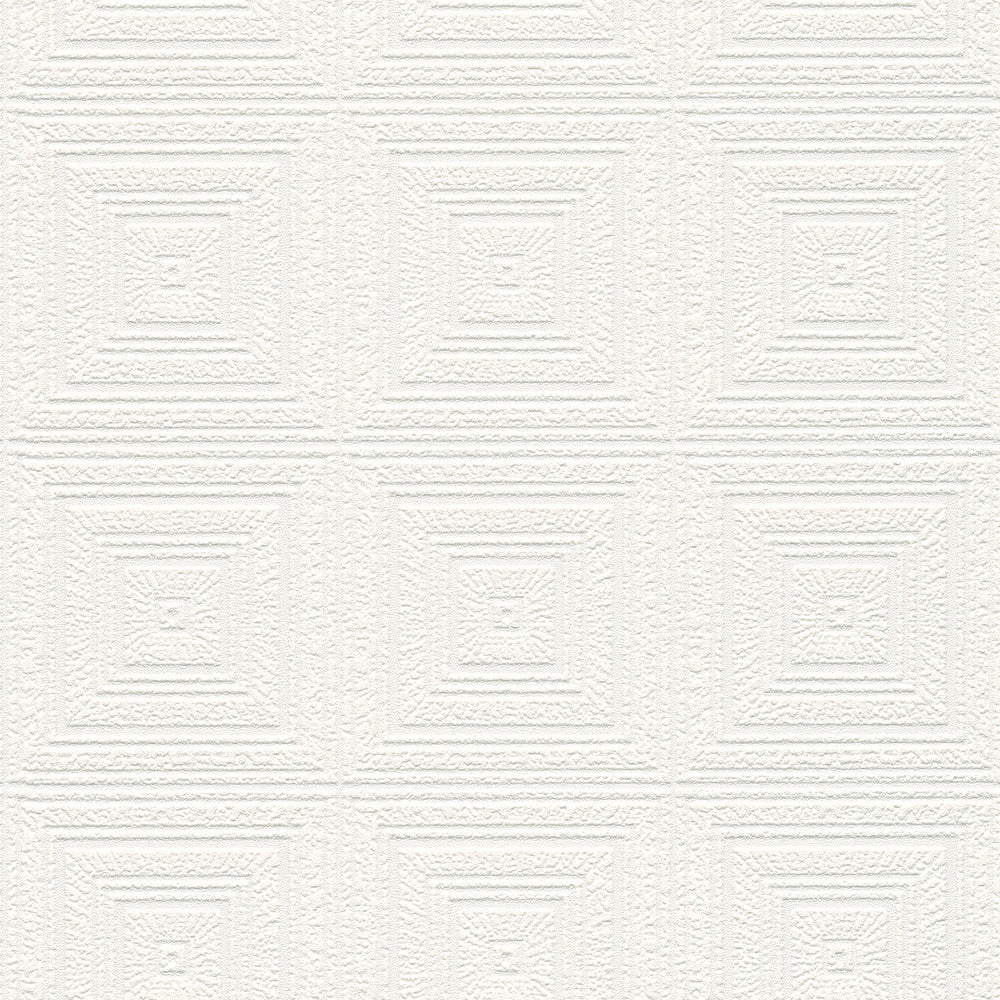 Wright White Tin Paintable Wallpaper by Brewster PaintWorks Covers about 57.5 square feet 20.9-in by 33-ft long roll Unpasted 7 - Fabric Carolina -