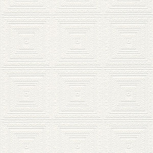 Wright White Tin Paintable Wallpaper by Brewster