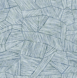 Aldabra Blue TextuGeometric Wallpaper by A-Street Prints