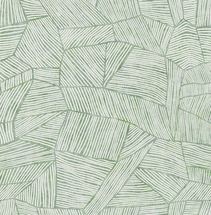 Aldabra Green TextuGeometric Wallpaper by A-Street Prints Seychelles Covers about 56.4 square feet 20.5-in by 33-ft long roll Unpasted 20.9 - Fabric Carolina -