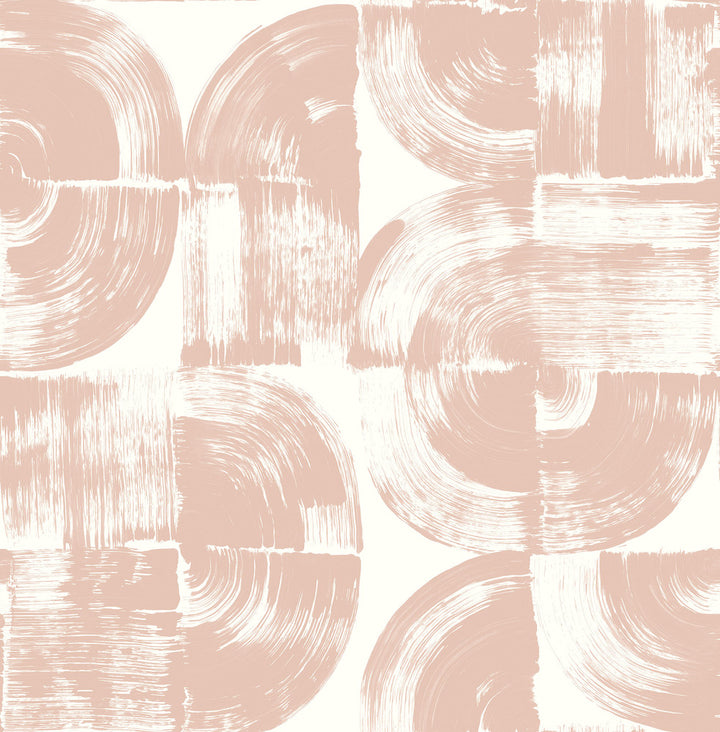 Giulietta Blush Painterly Geometric Wallpaper by A-Street Prints Seychelles Covers about 56.4 square feet 20.5-in by 33-ft long roll Unpasted 20.9 - Fabric Carolina -