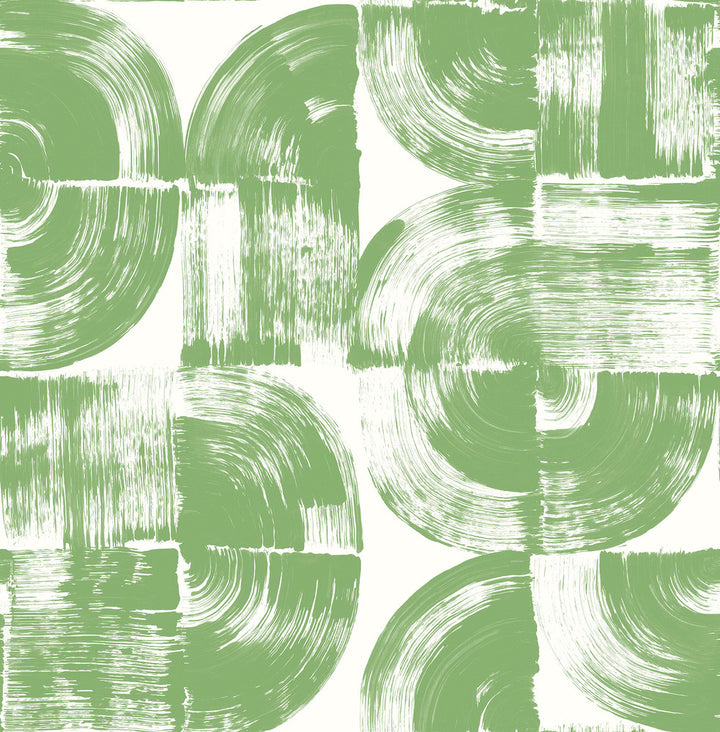 Giulietta Green Painterly Geometric Wallpaper by A-Street Prints Seychelles Covers about 56.4 square feet 20.5-in by 33-ft long roll Unpasted 20.9 - Fabric Carolina -