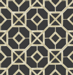 Livia Black Trellis Wallpaper by A-Street Prints