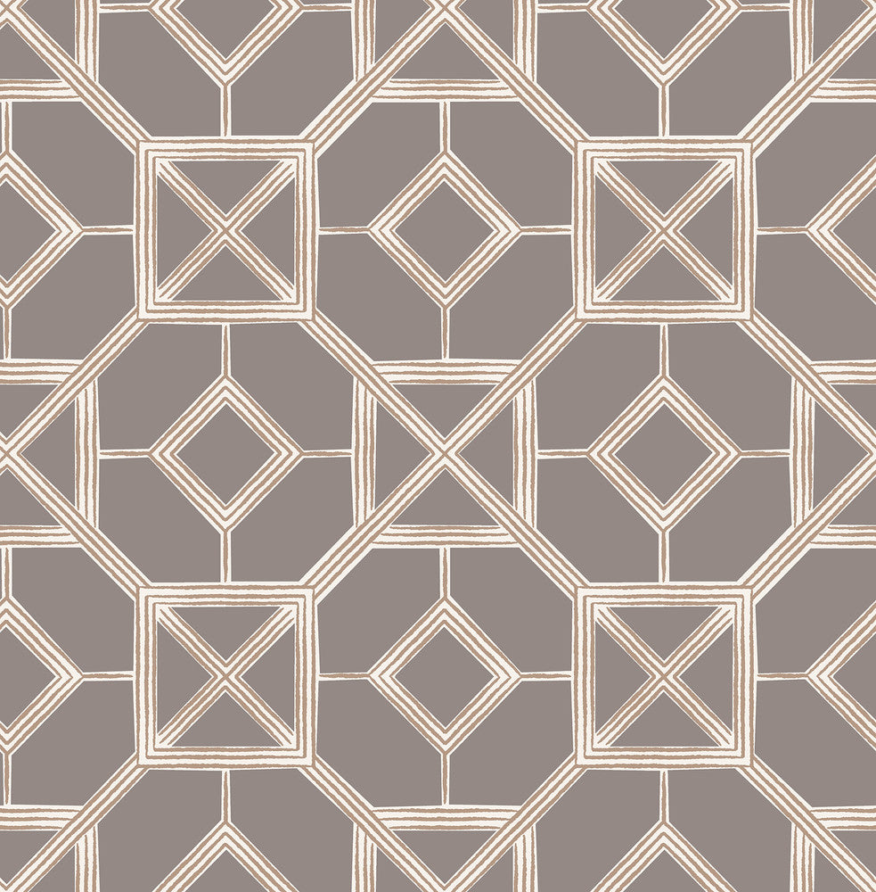 Livia Mauve Trellis Wallpaper by A-Street Prints Seychelles Covers about 56.4 square feet 20.5-in by 33-ft long roll Unpasted 10.4 - Fabric Carolina -