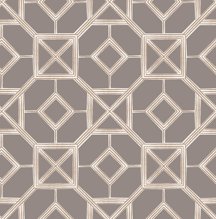 Livia Mauve Trellis Wallpaper by A-Street Prints Seychelles Covers about 56.4 square feet 20.5-in by 33-ft long roll Unpasted 10.4 - Fabric Carolina -