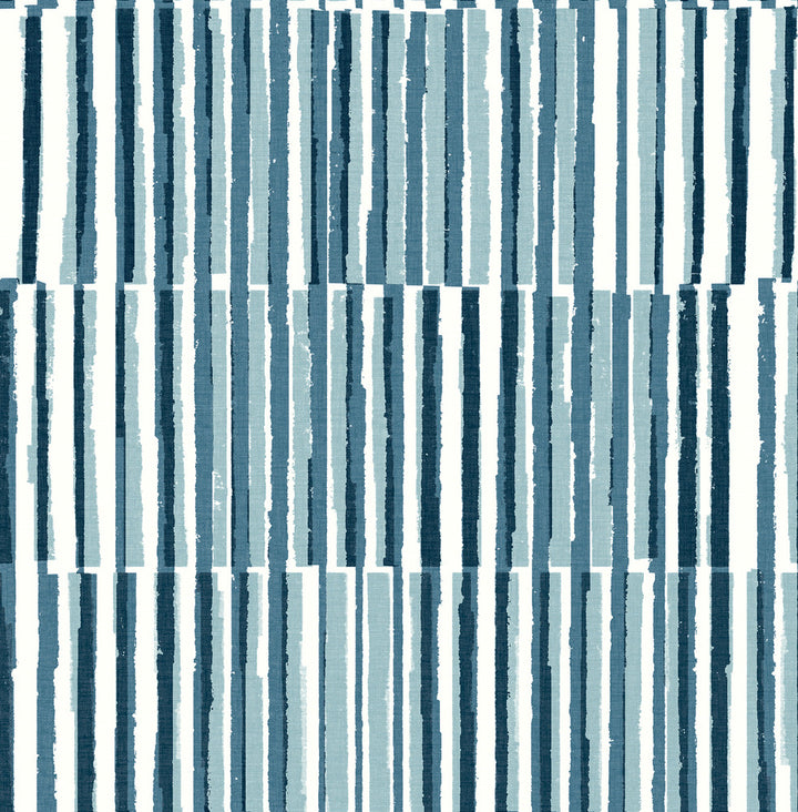 Sabah Teal Stripe Wallpaper by A-Street Prints Seychelles Covers about 56.4 square feet 20.5-in by 33-ft long roll Unpasted 20.9 - Fabric Carolina -