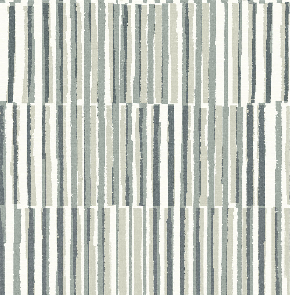 Sabah Slate Stripe Wallpaper by A-Street Prints Seychelles Covers about 56.4 square feet 20.5-in by 33-ft long roll Unpasted 20.9 - Fabric Carolina -