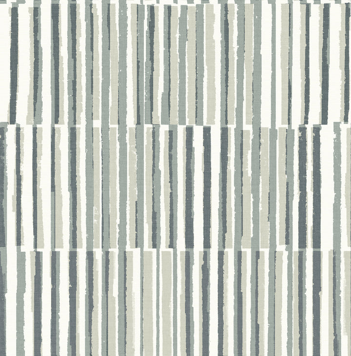 Sabah Slate Stripe Wallpaper by A-Street Prints Seychelles Covers about 56.4 square feet 20.5-in by 33-ft long roll Unpasted 20.9 - Fabric Carolina -
