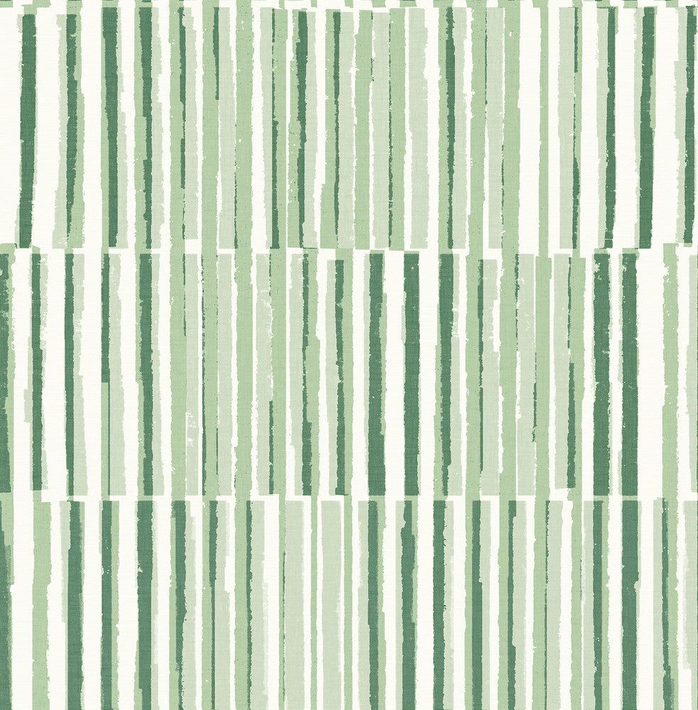 Sabah Green Stripe Wallpaper by A-Street Prints Seychelles Covers about 56.4 square feet 20.5-in by 33-ft long roll Unpasted 20.9 - Fabric Carolina -