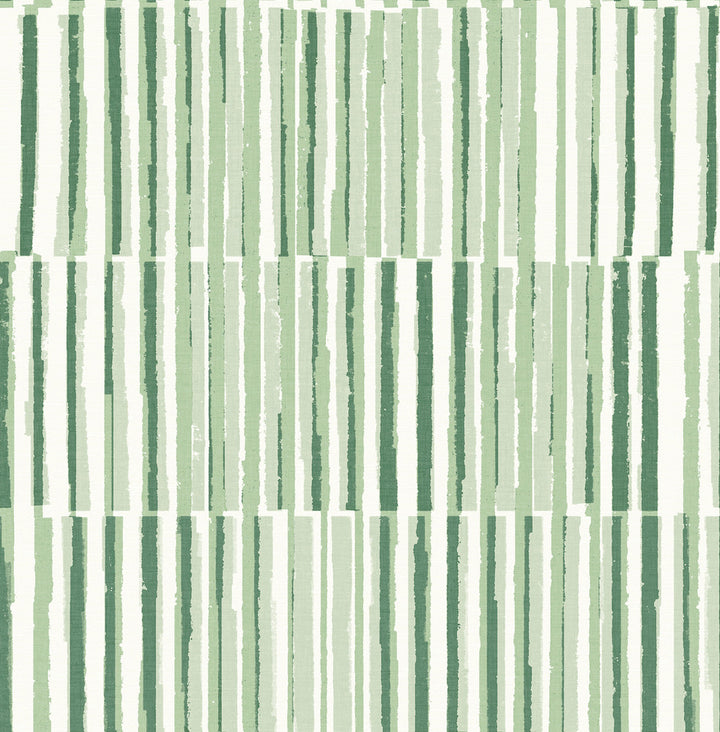 Sabah Green Stripe Wallpaper by A-Street Prints Seychelles Covers about 56.4 square feet 20.5-in by 33-ft long roll Unpasted 20.9 - Fabric Carolina -