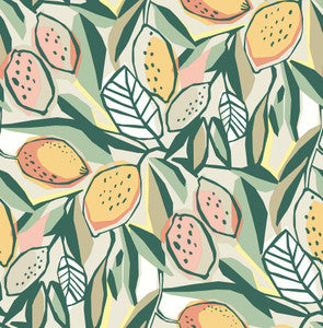 Meyer Peach Citrus Wallpaper by A-Street Prints
